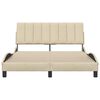 vidaXL Bed Frame without Mattress "Hanko" Cream 120x200 cm Fabric