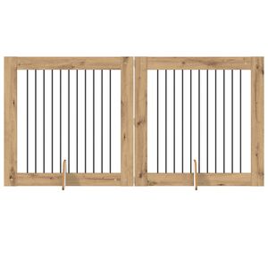 vidaXL Hundgrind med st&auml;llningar 2 pcs Artisan-ek 100 x 100 cm