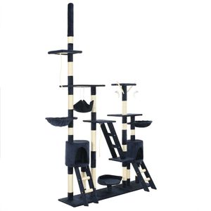 vidaXL Kattr&auml;d med kl&ouml;spelare i sisal 230-250 cm bl&aring;