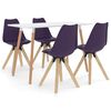 vidaXL Matgrupp 5 delar 120x60 cm lila
