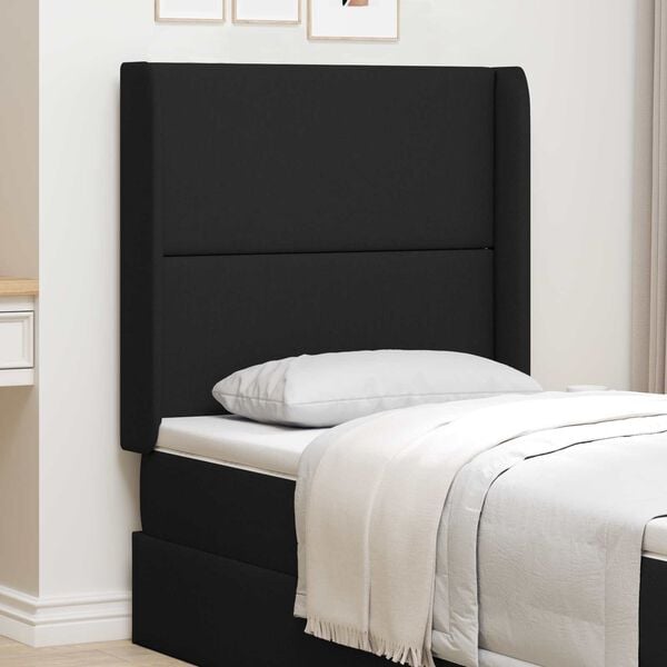 vidaXL S&auml;nggavel &Ouml;ra Svart 80 x 16 x 4 cm tyg