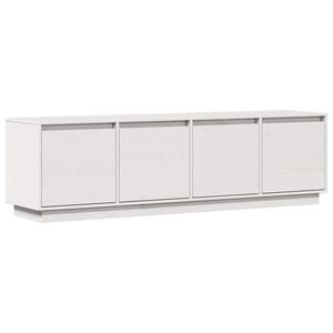 vidaXL Tv-b&auml;nk vit 156x37x45 cm massiv furu
