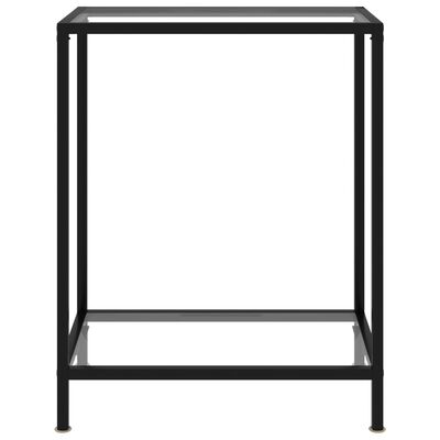 vidaXL Konsolbord transparent 60x35x75 cm härdat glas