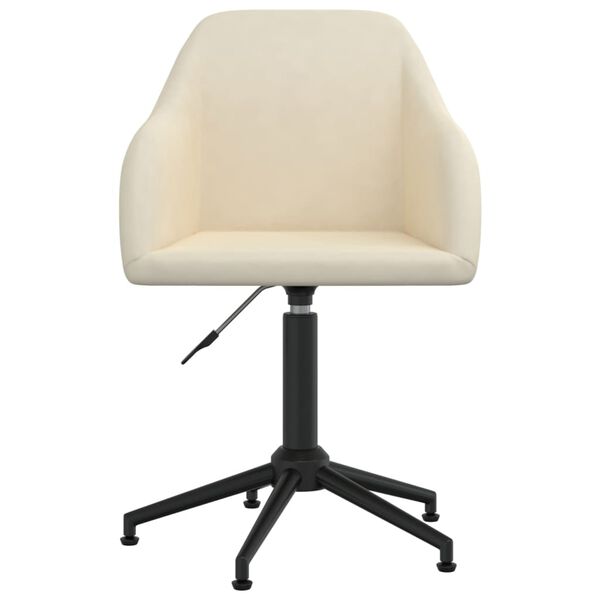 vidaXL Snurrbara matstolar 2 st gr&auml;ddvit sammet