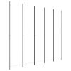 vidaXL Rumsavdelare 5 paneler vit 250x220 cm tyg