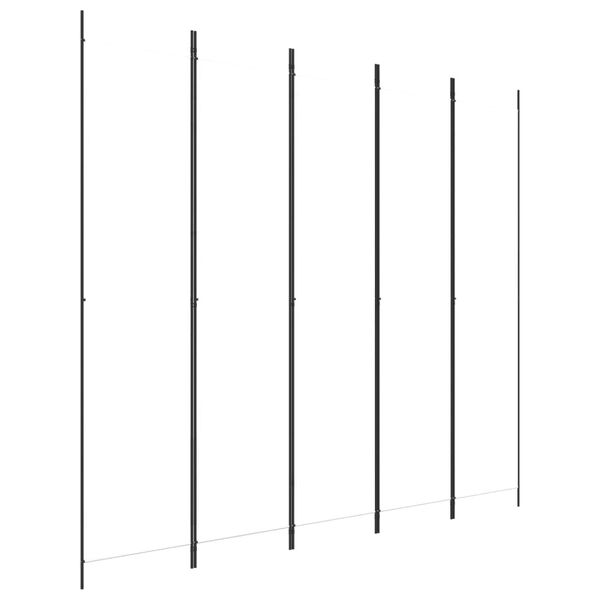 vidaXL Rumsavdelare 5 paneler vit 250x220 cm tyg