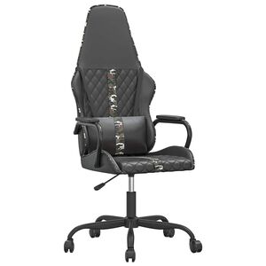 vidaXL Gamingstol med massage kamouflage och svart konstl&auml;der