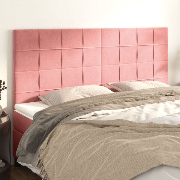 vidaXL S&auml;nggavel rosa 160x5x118/128 cm sammet