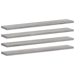 vidaXL V&auml;gghyllor 4 st gr&aring; sonoma 60x10x1,5 cm konstruerat tr&auml;