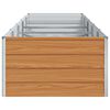 vidaXL Upphöjd odlingslåda Ljusbrun 400 x 80 x 45 cm Galvaniserat Stål