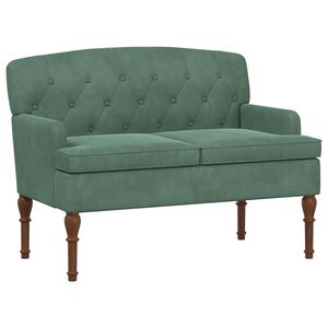 vidaXL Loveseat med knapprapport Havgr&ouml;n 111 x 65 x 79 cm Sammet