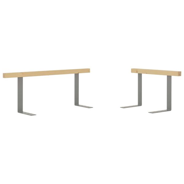 vidaXL Ryggstöd för pallsoffa 2 st 110/70 cm massiv furu