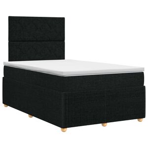 vidaXL Kontinentals&auml;ng med madrass Svart 120 x 190 cm Tyg