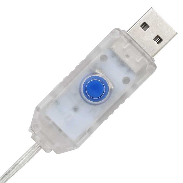 vidaXL Renhuvud med 140 LED-lampor Varmvit 60 cm Akryl