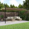 vidaXL Pergola med inf&auml;llbart tak taupe 395x292x230 cm