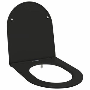 vidaXL Toalettstol Svart 47 x 36 x 3,4 cm Duroplast