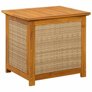 vidaXL Tr&auml;dg&aring;rdsf&ouml;rvaringsl&aring;da 185 L Massivt Akaciatr&auml; 60 x 50 x 56 cm