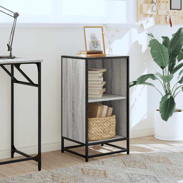 vidaXL Bokhylla grå sonoma 40x35x76 cm konstruerat trä