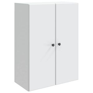 vidaXL V&auml;ggmonterat sk&aring;p Vit 66 x 34,5 x 90 cm Konstruerat tr&auml;