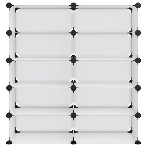 vidaXL Skohylla transparent 84x32x88,5 cm PP