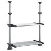 vidaXL K&ouml;kshylla 50x25x(50-70) cm aluminium