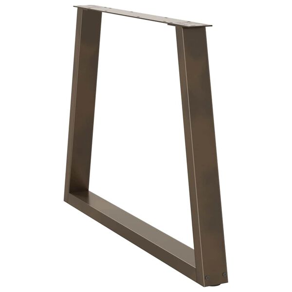 vidaXL Matbordsben V-formade 3 st naturst&aring;l 100x(72-73,3) cm st&aring;l