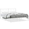 vidaXL S&auml;ngram med huvudgavel metall vit 160x200 cm