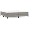 vidaXL Boxspring-s&auml;ngram ljusgr&aring; 200x200 cm sammet