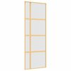 vidaXL Skjutd&ouml;rr guld 76x205 cm frostat ESG-glas och aluminium