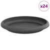 vidaXL Rund Blomkruka 24 st Svart &Oslash; 14 x 2 cm Plast