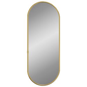 vidaXL V&auml;ggspegel guld 60x25 cm oval