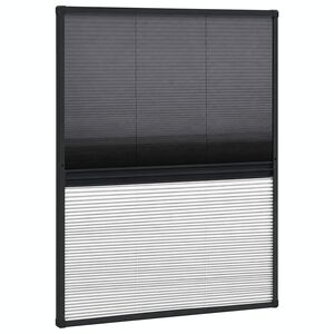 vidaXL Plisserat insektsn&auml;t med jalusi f&ouml;r f&ouml;nster 60x80 cm aluminium