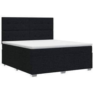 vidaXL Kontinentals&auml;ng med madrass Svart 140 x 190 cm Tyg