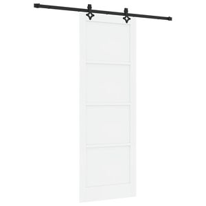 vidaXL Skjutd&ouml;rr Vit och svart 83 x 232 cm Massiv furu