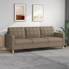 vidaXL 3-sitssoffa taupe 210 cm tyg