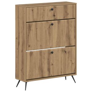 vidaXL Skosk&aring;p BREDA 78 x 24 x 103 cm Konstruerat tr&auml; Artisan-ek