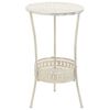 vidaXL Bistrobord vintage stil rund metall 40x70 cm vit