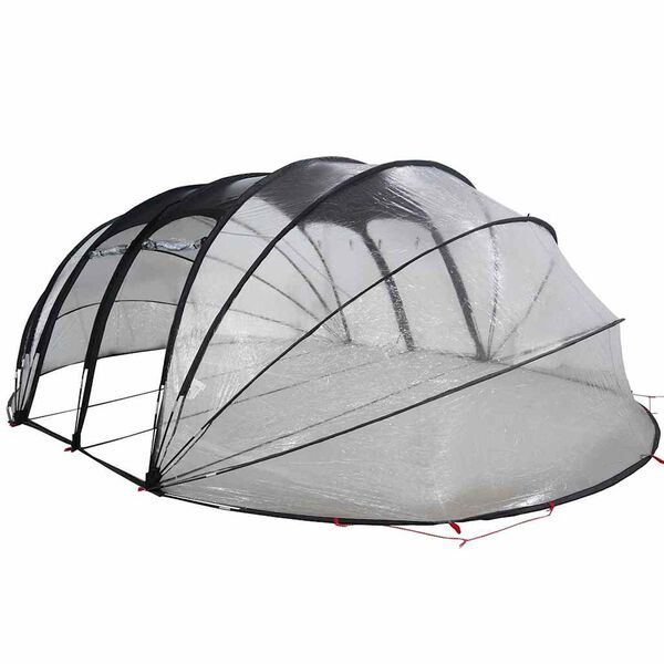 vidaXL Poolt&auml;lt Dome Transparent 640 x 432 x 205 cm PVC