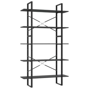 vidaXL Bokhylla 5 hyllplan gr&aring; 100x30x175 cm konstruerat tr&auml;