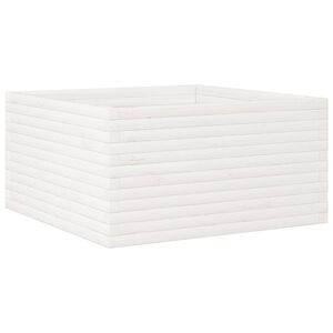 vidaXL Odlingsl&aring;da vit 90x90x46 cm massiv furu