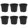 vidaXL Rund Blomkruka 6 pcs Svart &Oslash; 12,5 x 10 cm Plast