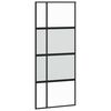 vidaXL Skjutd&ouml;rr svart 90x205 cm h&auml;rdat glas och aluminium