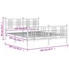vidaXL S&auml;ngram utan madrass med fotgavel metall svart 160x200 cm