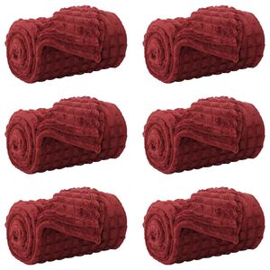vidaXL Filtar 6 st Bordeaux R&ouml;d 270 x 240 cm 10.04 kg Fleece