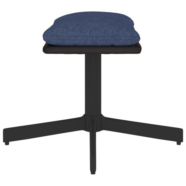 vidaXL Fotpall blå 60x60x36 cm tyg och konstläder