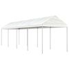 vidaXL Paviljong med tak vit 8,92x2,28x2,69 m polyeten