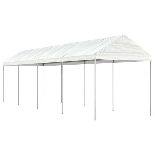 vidaXL Paviljong med tak vit 8,92x2,28x2,69 m polyeten