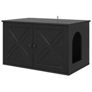 vidaXL Katt hus Svart 85 x 55 x 50,5 cm Konstruerat tr&auml;