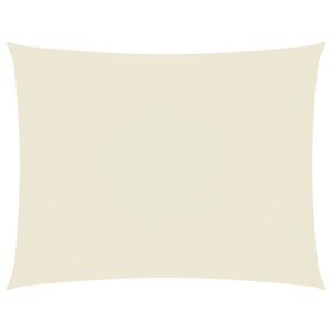vidaXL Solsegel Oxfordtyg rektangul&auml;rt 4x6 m gr&auml;ddvit
