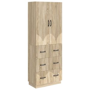 vidaXL Sk&aring;pset 2 st 66 x 34,5 x 87 cm Konstruerat tr&auml; Sonoma-ek
